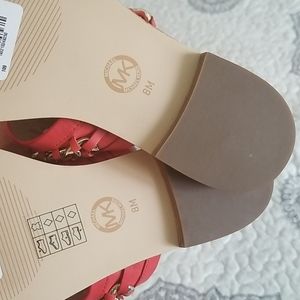 Michael Kors Shoes - Michael Kors Leather Gold Chain Sandals Michael Kors Shoes - Michael Kors Leather Gold Chain Sandals